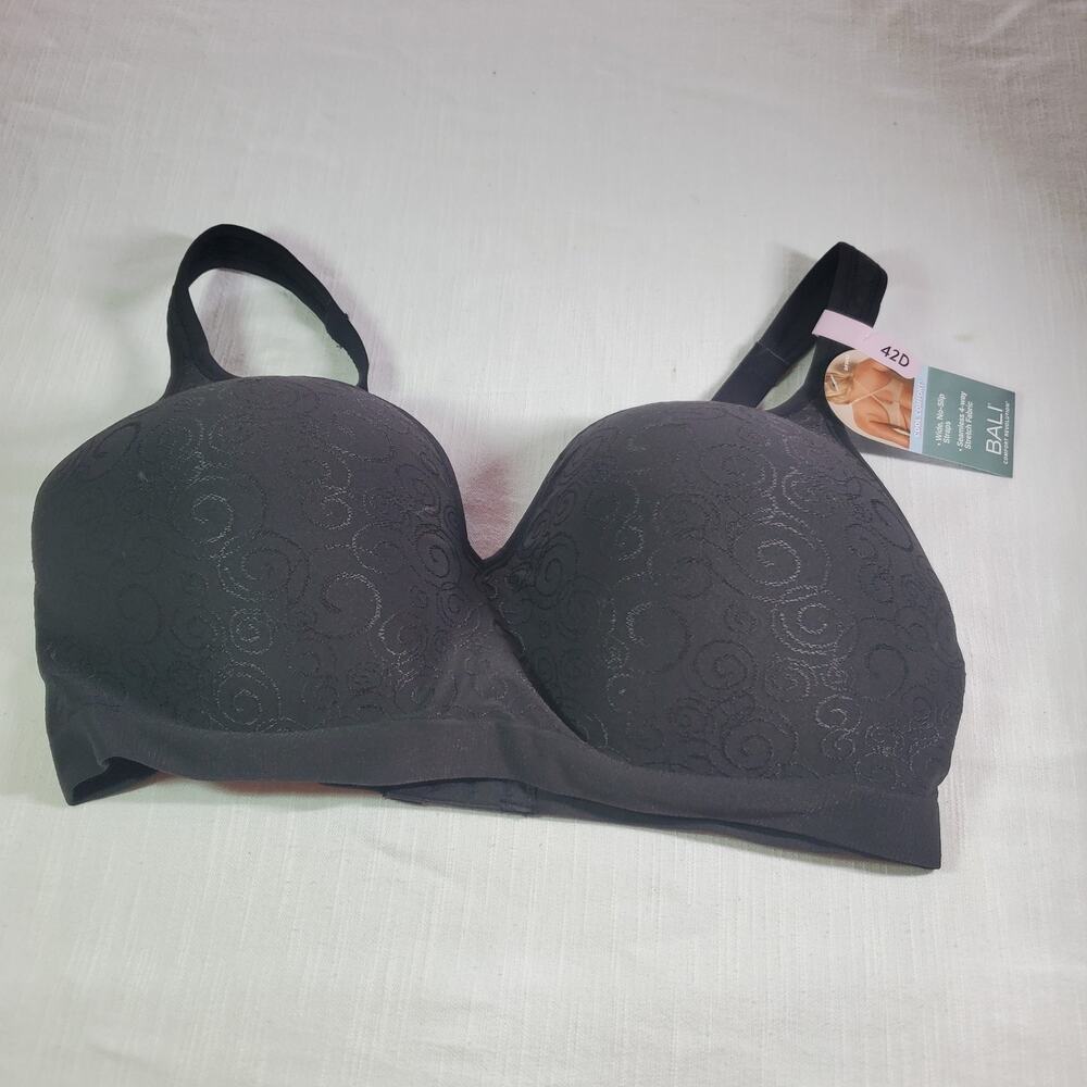 Bali Bra 42D Black NEW with Tags